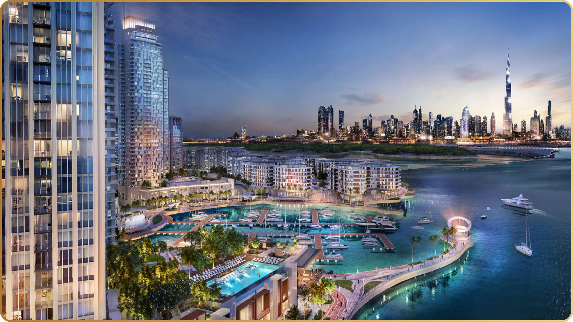 Dubai Creek Harbour-with-sky-oasis-uae